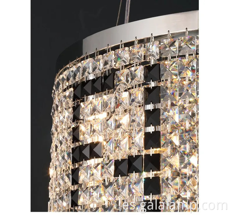 Luz de techo LED de cristal moderno elegante para interiores elegantes
